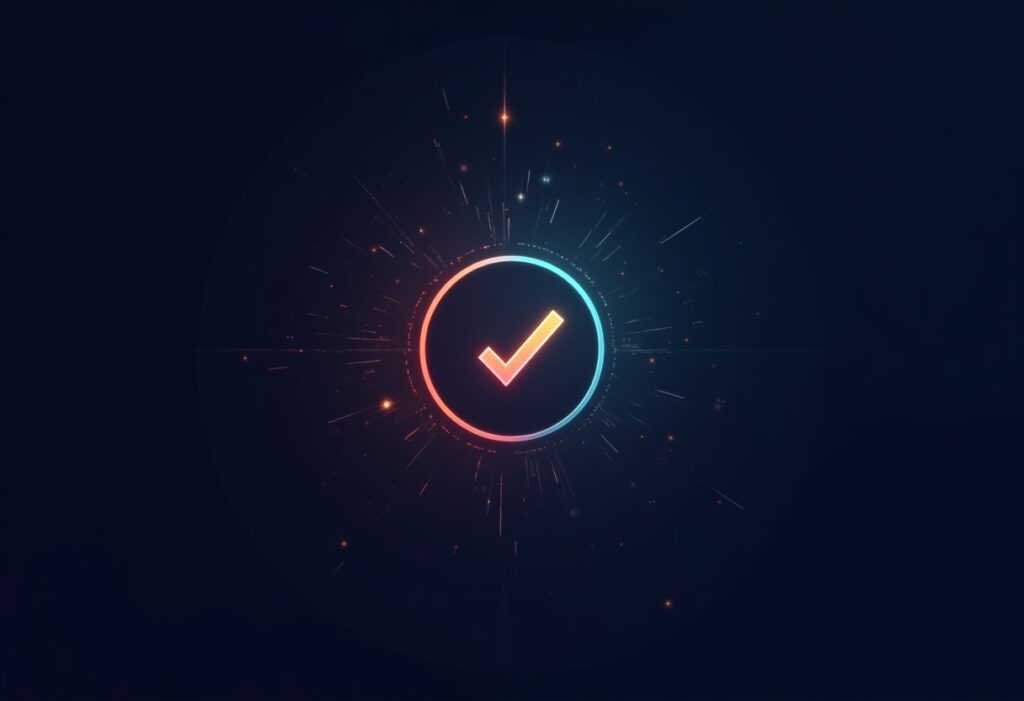 Selo digital de garantia com escudo, estrela e elementos de aprovação representando o compromisso da Kintecks com a qualidade dos sites entregues